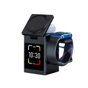 3-in-1 Portable Wireless Speaker with iPhone, AirPods & iWatch Charger | Smart Charging Dock Station