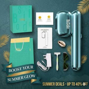 Summer Deal! BoSidin IPL Ultra-light Hair Removal Device with Full Light Wave Technology, Unlimited Flashes and Sapphire Ice Cooling System - D-T005