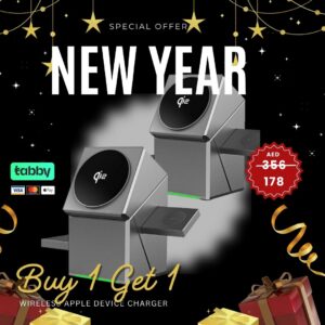 Buy1 Get 1! New Generation 3-in-1 Magnetic Pop-up Design Wireless Charger | High-tech Auto Rotation Charging Station | 15W Fast Charging Compatible with iPhone, Watch, and Earbuds