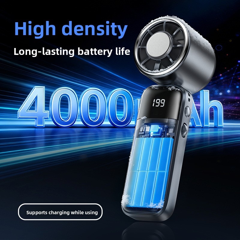 5-in-1 Ultimate Portable Turbo Fan, 199 Speeds, Foldable & Ultra-Silent with Free Lanyard - Image 3