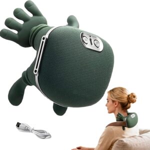 Neck Massager with Heat, Bionic Heated Massager, Portable Shiatsu Neck and Shoulder Massager for Home and Travel