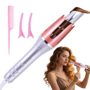 Automatic Curling Iron, Auto Self Rotating Curling Wand, 2-Way Rotation Auto Hair Curler Iron for Short Long Hair Styling